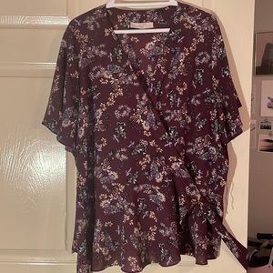 Beautiful Loft Plus wrap blouse